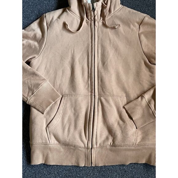 Uniqlo Womens Sherpa Lined Hoodie Full Zip Jacket  Size Large Peach - Picture 4 of 6